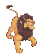 Gif animé lion tourne la la tête